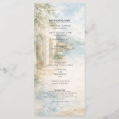 Amalfi Reverie Mediterranean Coast Wedding Program Menükarte (Rückseite)