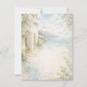 Amalfi Reverie Mediterranean Coastal RSVP Einladung (Rückseite)