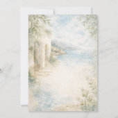 Amalfi Reverie — Mediterranean Coastal Wedding Einladung (Rückseite)