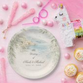 Amalfi Reverie — Mediterranean Coastal Wedding Pappteller (Party)