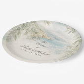 Amalfi Reverie — Mediterranean Coastal Wedding Pappteller (Schrägansicht)