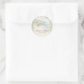 Amalfi Reverie — Mediterranean Coastal Wedding Runder Aufkleber (Tasche)