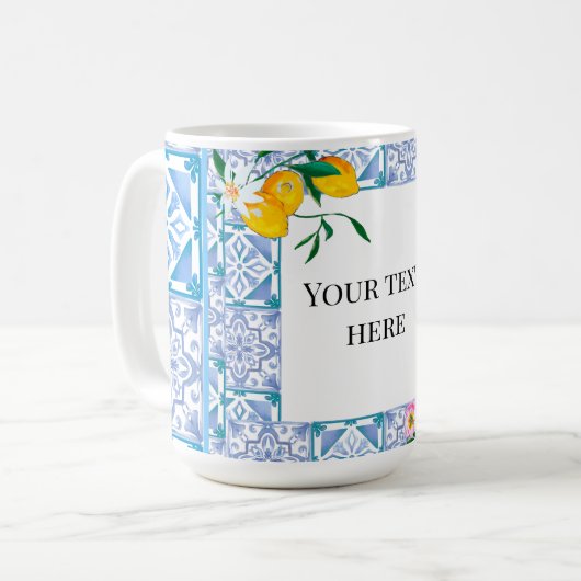 Amalfi-Stil, Zitrone, Sommer Kaffeetasse (Vorderseite Links)