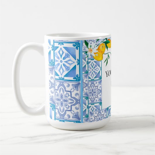 Amalfi-Stil, Zitrone, Sommer Kaffeetasse (Links)