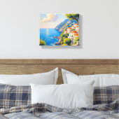 Amalfi Sunrise Canvas Print Leinwanddruck (Insitu (Schlafzimmer))