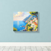 Amalfi Sunrise Canvas Print Leinwanddruck (Insitu (Holzboden))