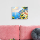 Amalfi Sunrise Canvas Print Leinwanddruck (Insitu (Wohnzimmer))