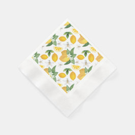 Amalfi Theme Lemon Party Paper Napkin Serviette