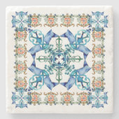 Amalfi Tile Design Steinuntersetzer (Vorderseite)