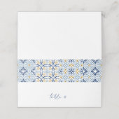 Amalfi Tile Sommer geklappte Platzkarte (Außenseite Aufgefaltet)