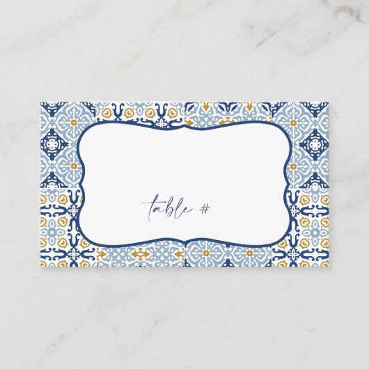 Amalfi Tile Summer Flat Platzkarte Visitenkarte (Vorderseite)