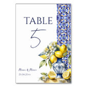 Amalfi Tischnummern (Rückseite)