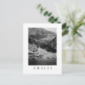 Amalfi town postcard in black and white postkarte (Stehend Vorderseite)