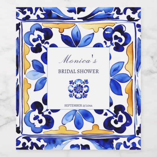 Amalfi Vietri Brautparty Weinetikett (Einzelnes Label)