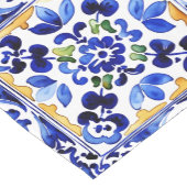 Amalfi Vietri Italienische blaue Fliesen Mittelmee Kurzer Tischläufer (Ecke)