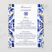 Amalfi Vietri Italienische Karte mit blauen Fliese (Vorderseite)