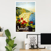 "Amalfi" Vintage Travel Poster (Heimbüro)