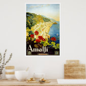 "Amalfi" Vintage Travel Poster (Küche)