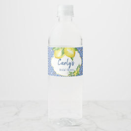 Amalfi Wasserfarbe Lemon Dusche Wasserflaschenetikett