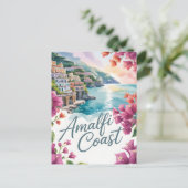 Amalfi Wasserfarbe Postkarte (Stehend Vorderseite)