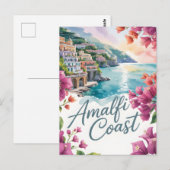 Amalfi Wasserfarbe Postkarte (Vorne/Hinten)