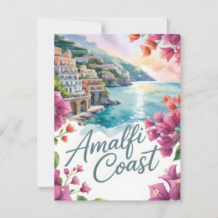 Amalfi Wasserfarbe Postkarte