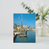 Amalfi, Wasserfront mit Fischerboot Postkarte (Stehend Vorderseite)
