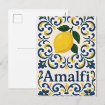 Amalfi-Zitrone – Blau Gelb Weiß Mittelmeer