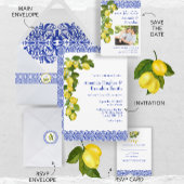 Amalfie Coast I Italian Lemon & Blue Tile Einladung