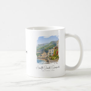 Amalfiküste Aquarell Romantisches Reiseandenken Kaffeetasse