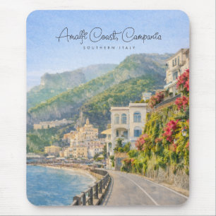 Amalfiküste Aquarell Romantisches Reiseandenken Mousepad
