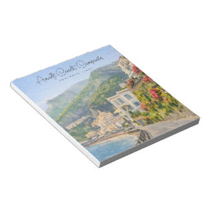 Amalfiküste Aquarell Romantisches Reiseandenken Notizblock