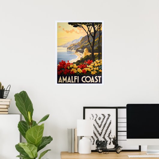 Amalfiküste - Atemberaubende Sicht auf Italiens Kü Poster (Heimbüro)