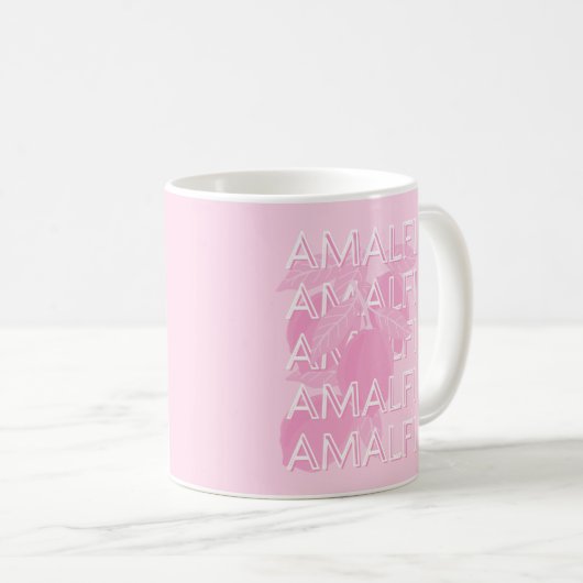 Amalfiküste, Italien, Reisekunst, Preppy, Pink Kaffeetasse (VorderseiteRechts)