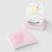 Amalfiküste, Italien, Reisekunst, Preppy, Pink Steinuntersetzer (Seitenansicht)