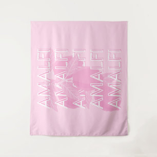 Amalfiküste, Italien, Reisekunst, Preppy, Pink Wandteppich