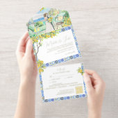 Amalfiküste | mediterrane Hochzeiten All-in-One-Einladung (Abreißstreifen)