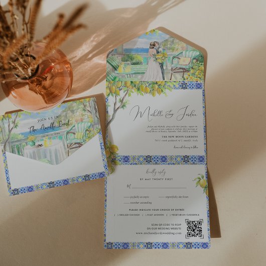 Amalfiküste | mediterrane Hochzeiten All In One Einladung