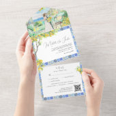 Amalfiküste | mediterrane Hochzeiten All In One Einladung (Abreißen)