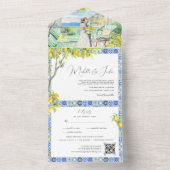 Amalfiküste | mediterrane Hochzeiten All In One Einladung (Innen Boden)