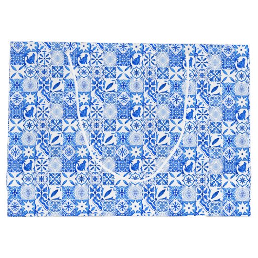 Amalfiküste | Mediterrane Lemon Hochzeit Große Geschenktüte (Rückseite)