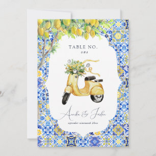 Amalfiküste Mediterranean Lemon Tiles Wedding Einladung