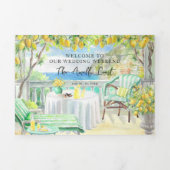 Amalfiküste | Mittelmeer - Fahrplan Dreifach Gefaltete Einladung (Cover)