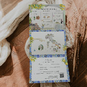 Amalfiküste | Mittelmeer - Fahrplan Dreifach-gefaltete Programmkarte