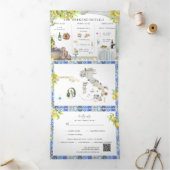 Amalfiküste | Mittelmeer - Fahrplan Dreifach-gefaltete Programmkarte (Innenseite)