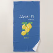 Amalfiküste, Reisekunst, Preppy, Blue Strandtuch (Vorderseite)