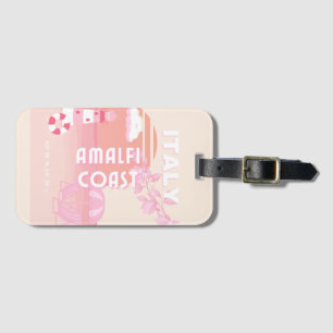 Amalfiküste, Reisekunst, Preppy Travel, Pastell Gepäckanhänger