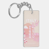 Amalfiküste, Reisekunst, Preppy Travel, Pastell Schlüsselanhänger (Vorderseite links)