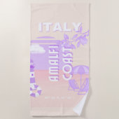 Amalfiküste, Reisekunst, Preppy Travel, Pastell Strandtuch (Vorderseite)
