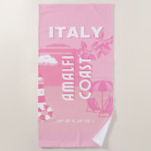 Amalfiküste, Reisekunst, Rosa Strandtuch (Vorderseite)